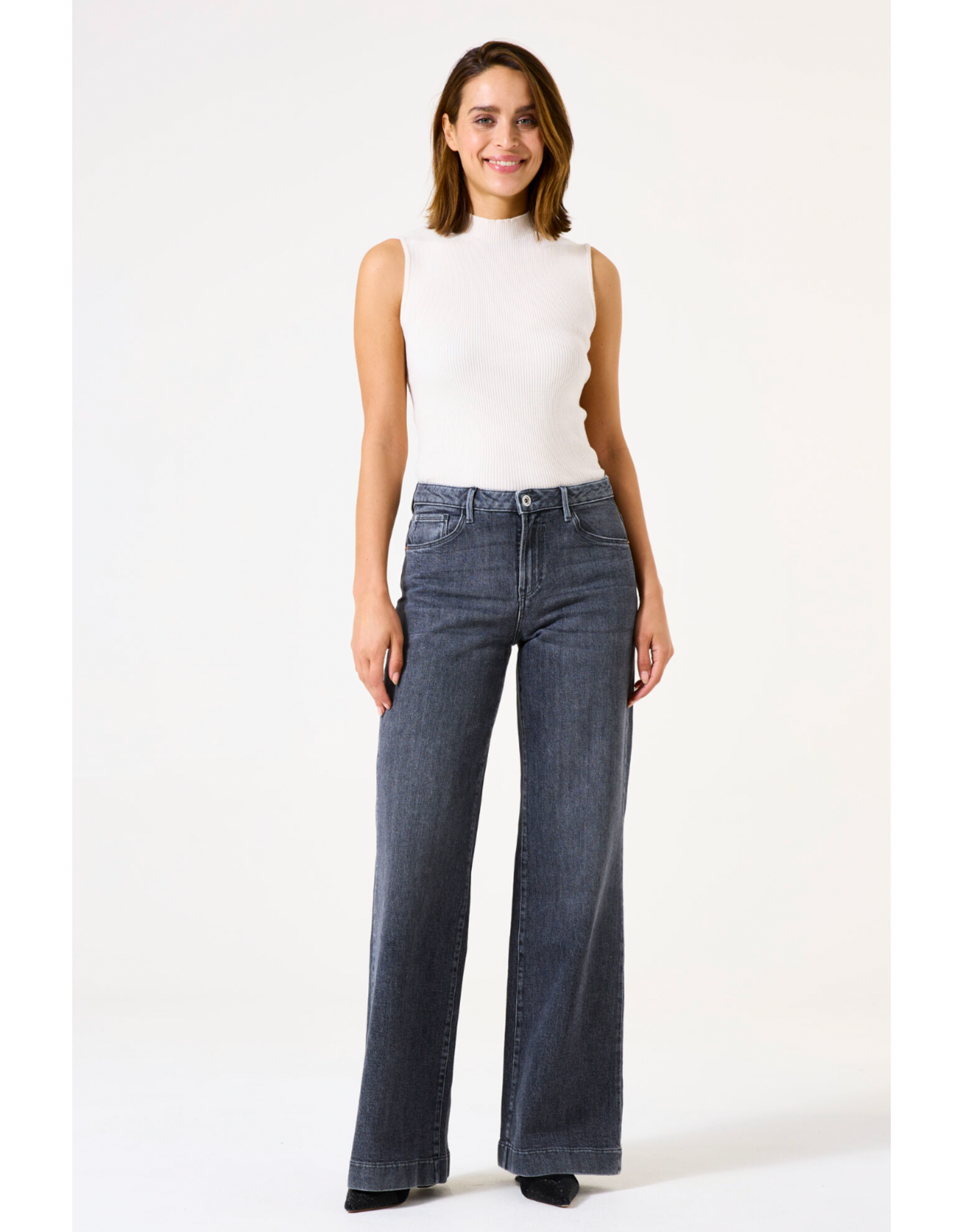 Garcia Garcia - High Neck Sleeveless Top (White)