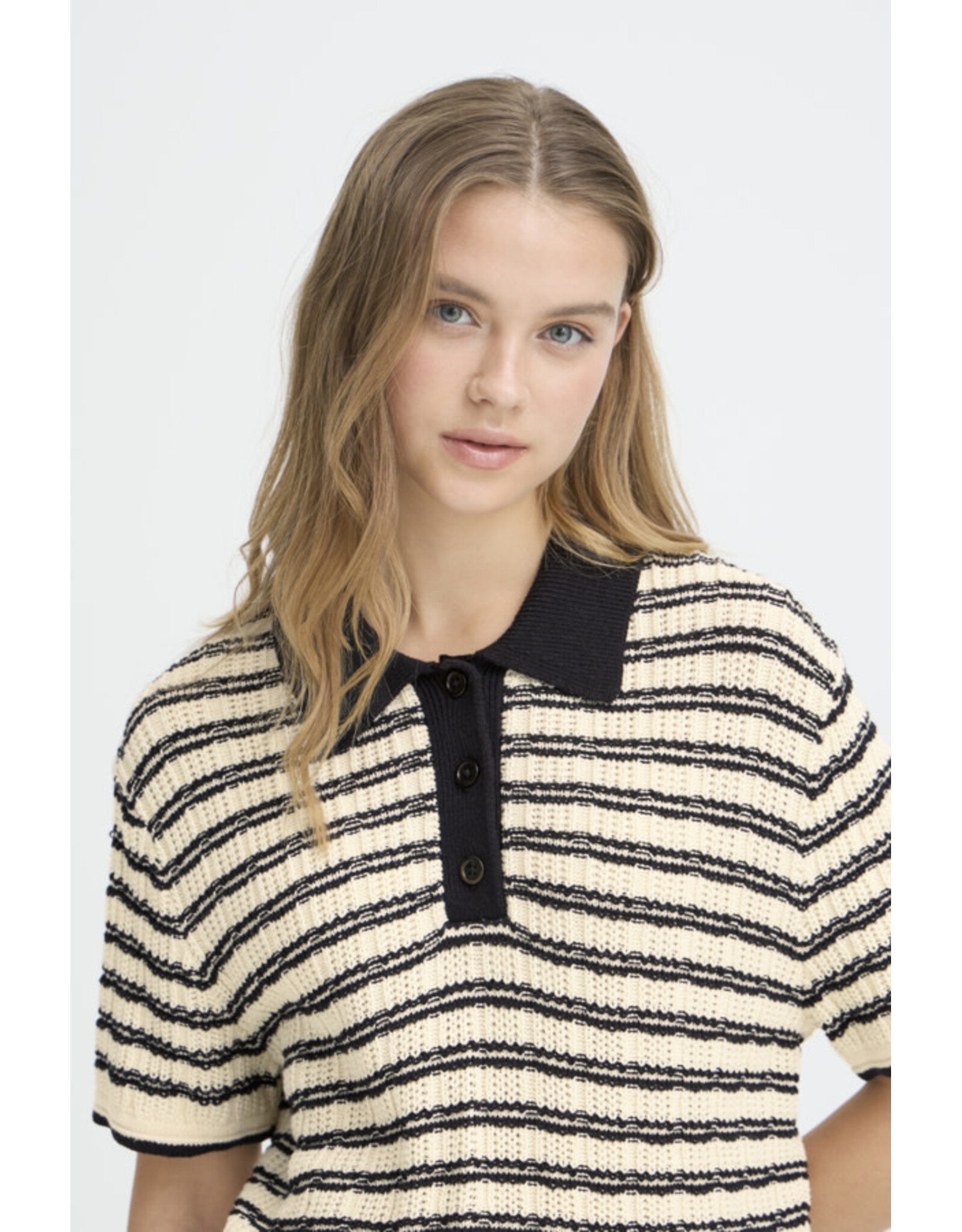 ICHI ICHI - Chany Striped Polo