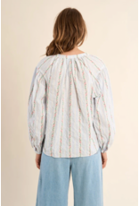 Molly Bracken Molly Bracken -  Stripe / Floral Button Up Blouse