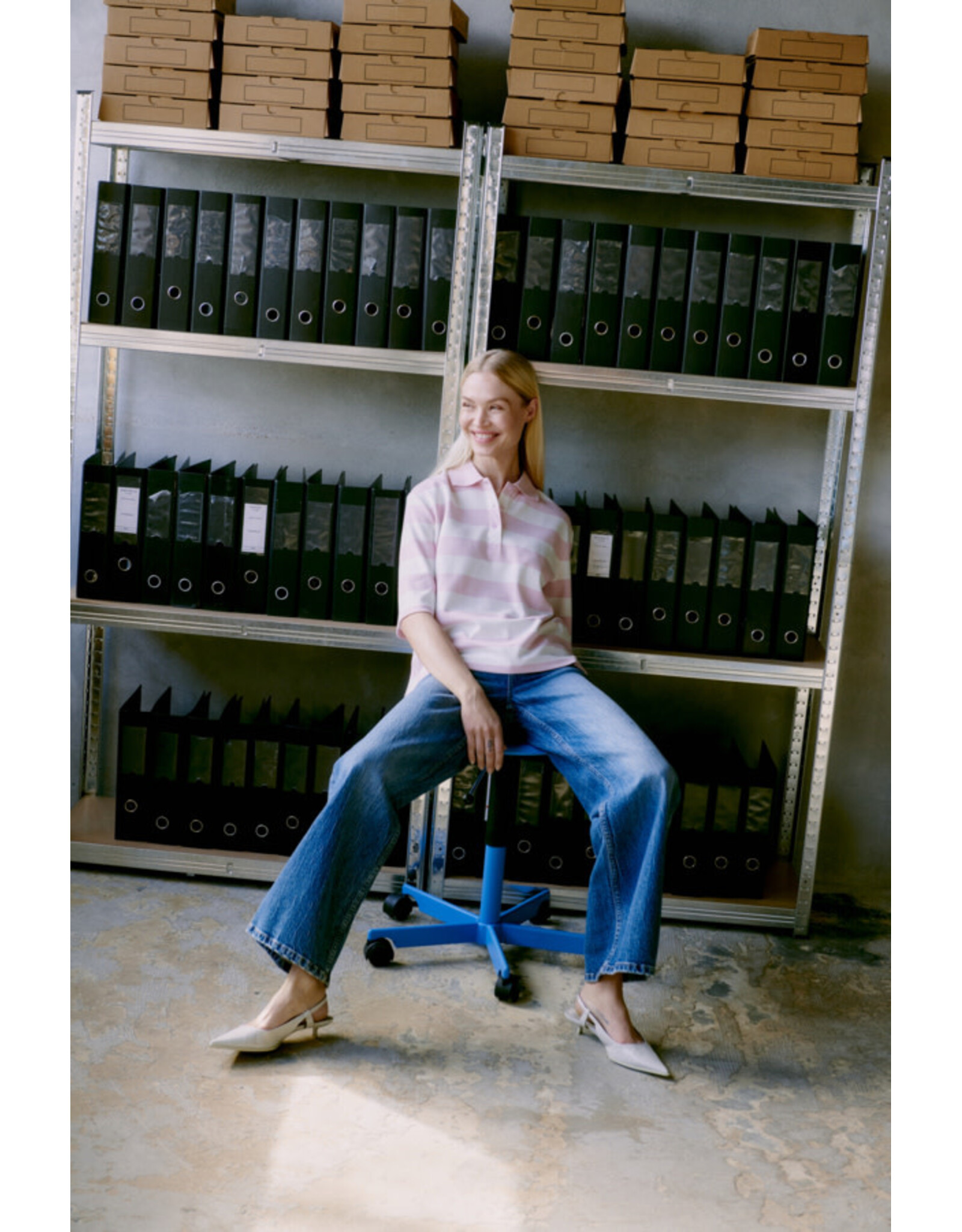 b.young b.young - Pelda Striped Polo (Parfait)