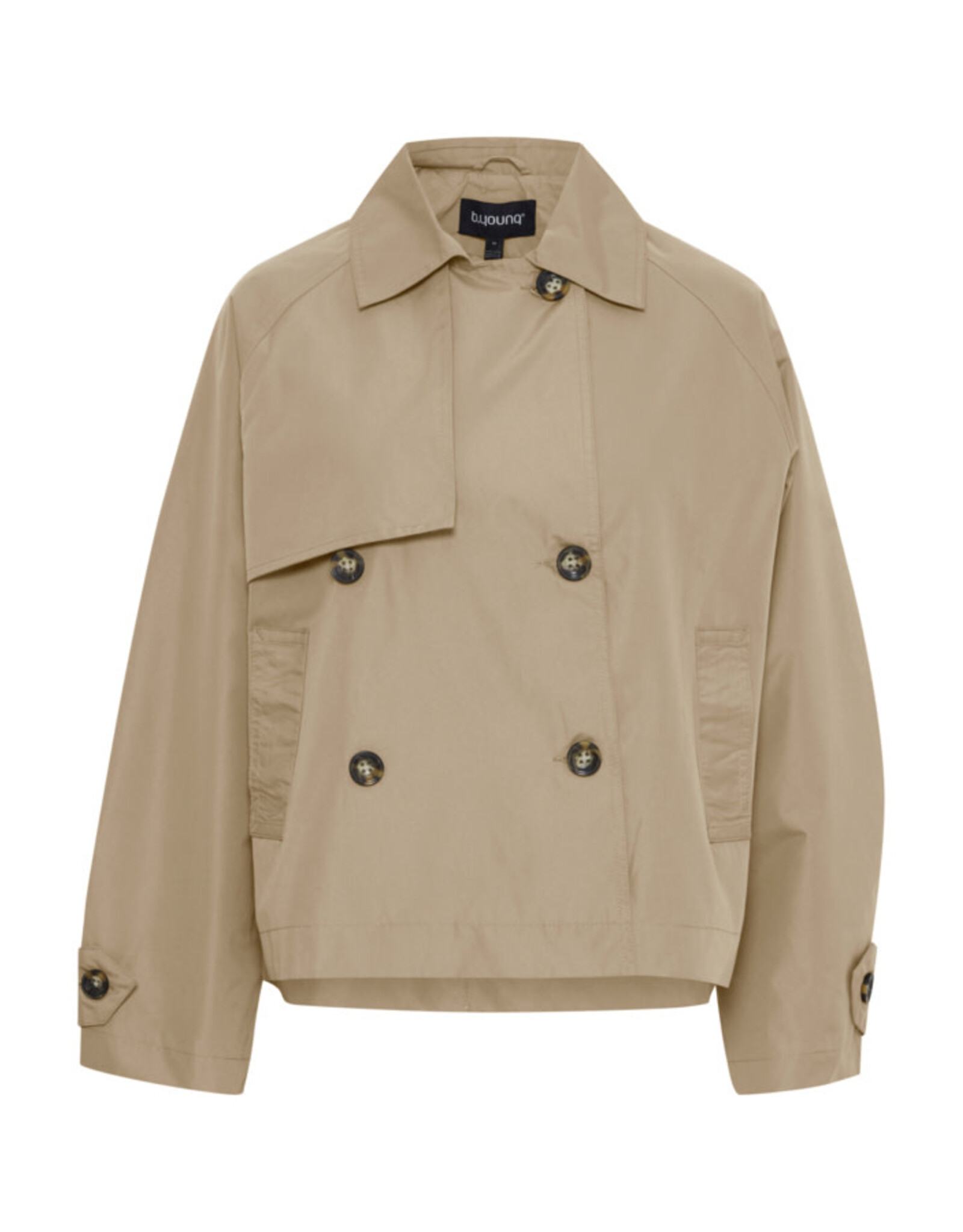 b.young b.young - Calea Cropped Trench Coat (Safari)