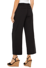 Liverpool Liverpool - Pull-on Tie Waist Wide Leg Ankle Pants (Black)