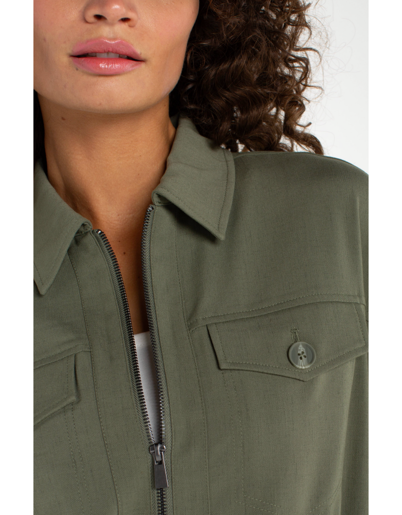 Liverpool Liverpool - Zip Front Jacket (Martini Olive)