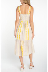 Liverpool Liverpool - Sleeveless Midi Dress (Cream / Brown Stripe)