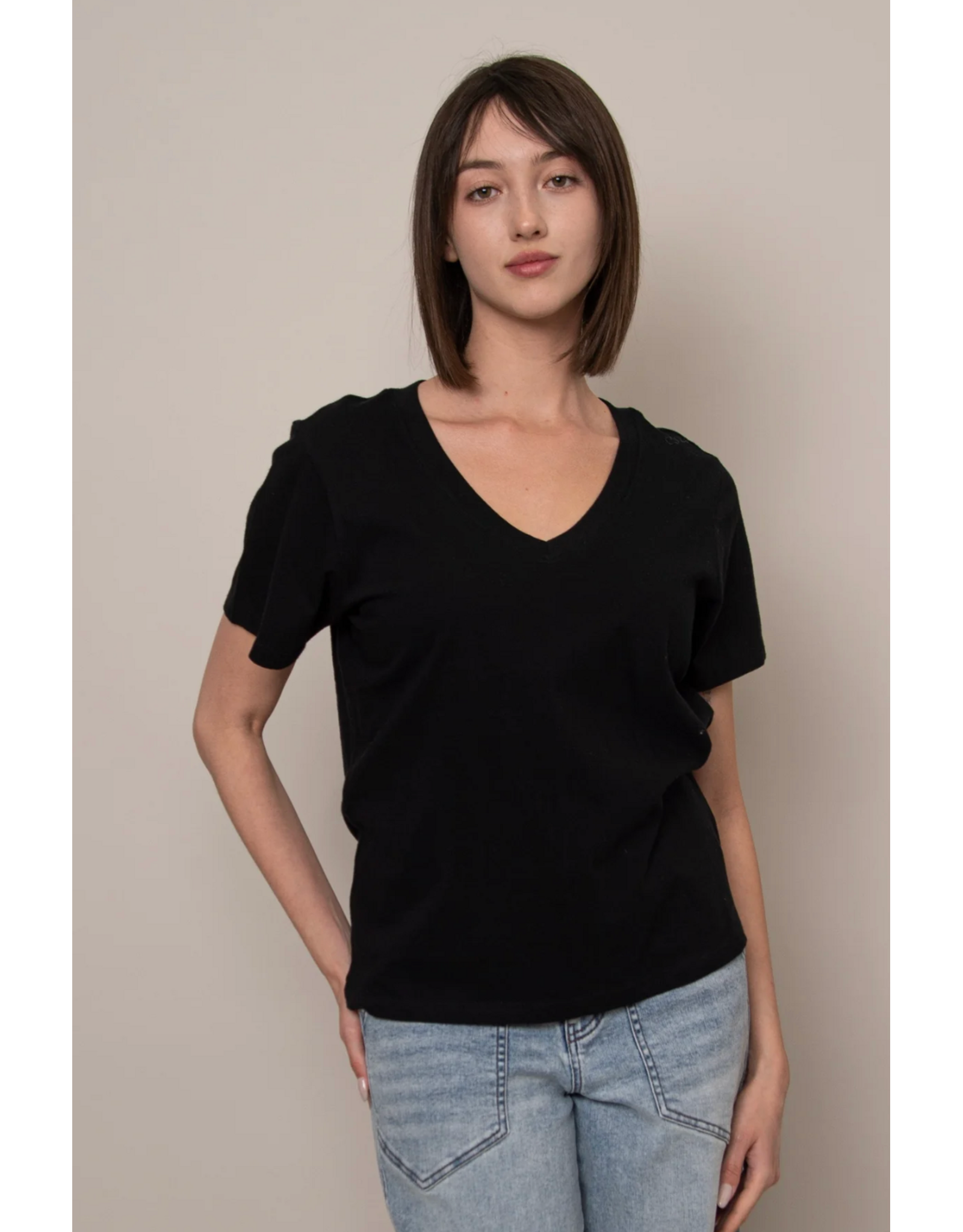 RD Style RD Style - Milla Short Sleeve V Neck Tee (Black)