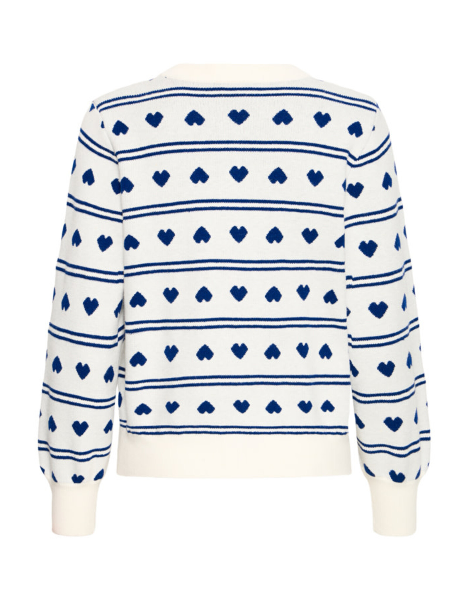 ICHI ICHI - Brielle Heart Print Cardigan (Birch / Blue)