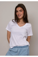 RD Style RD Style - Milla Short Sleeve V Neck Tee (White)