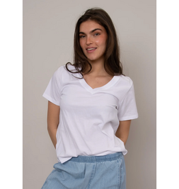 RD Style RD Style - Milla Short Sleeve V Neck Tee (White)