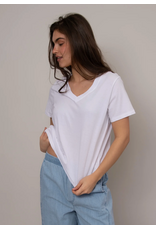 RD Style RD Style - Milla Short Sleeve V Neck Tee (White)