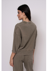 RD Style RD Style - Brie French Terry Short Sleeve Top (Smokey Olive)