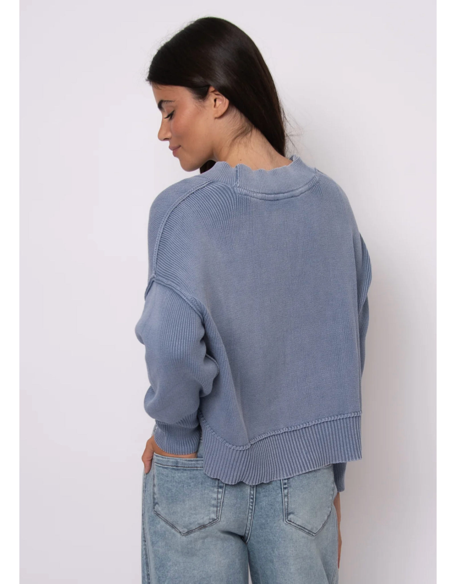 RD Style RD Style - Sumire Long Sleeve V Neck Cardigan (Acid Blue)