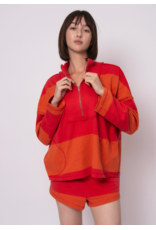 RD Style RD Style - Camille Stripe Half Zip Top (Cherry)