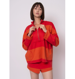 RD Style RD Style - Camille Stripe Half Zip Top (Cherry)