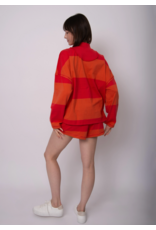 RD Style RD Style - Camille Stripe Half Zip Top (Cherry)