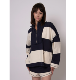RD Style RD Style - Camille Stripe Half Zip Top (Navy)