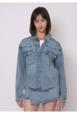 RD Style RD Style - Lizette Stretch Denim Shirt Jacket (Light Wash)