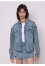RD Style RD Style - Lizette Stretch Denim Shirt Jacket (Light Wash)