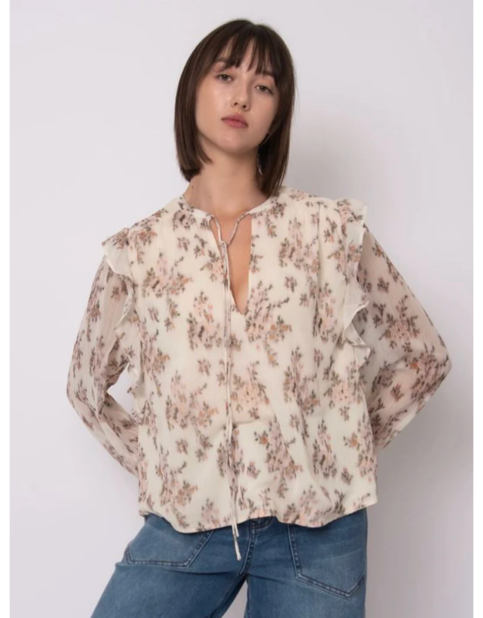 RD Style RD Style - Elfi Yoryu Crinkle Chiffon (Peach Floral)