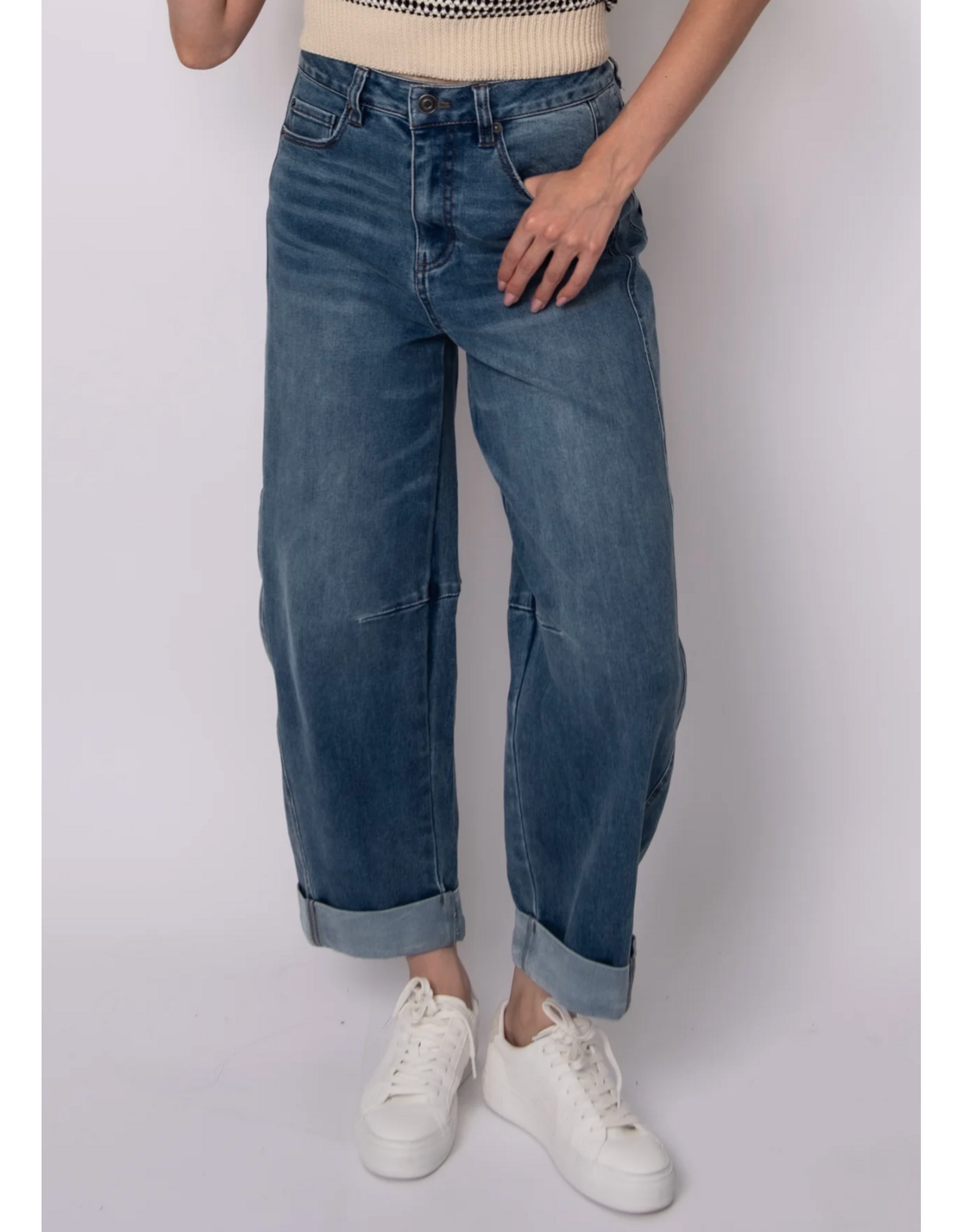 RD Style RD Style - Barni Stretch Twill Barrel Jean (Didi Dark Wash)
