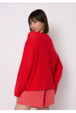 RD Style RD Style - Moana Long Sleeve Henley Neck Pullover (Cherry)