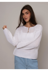 RD Style RD Style - Moana Long Sleeve Henley Neck Pullover (White)