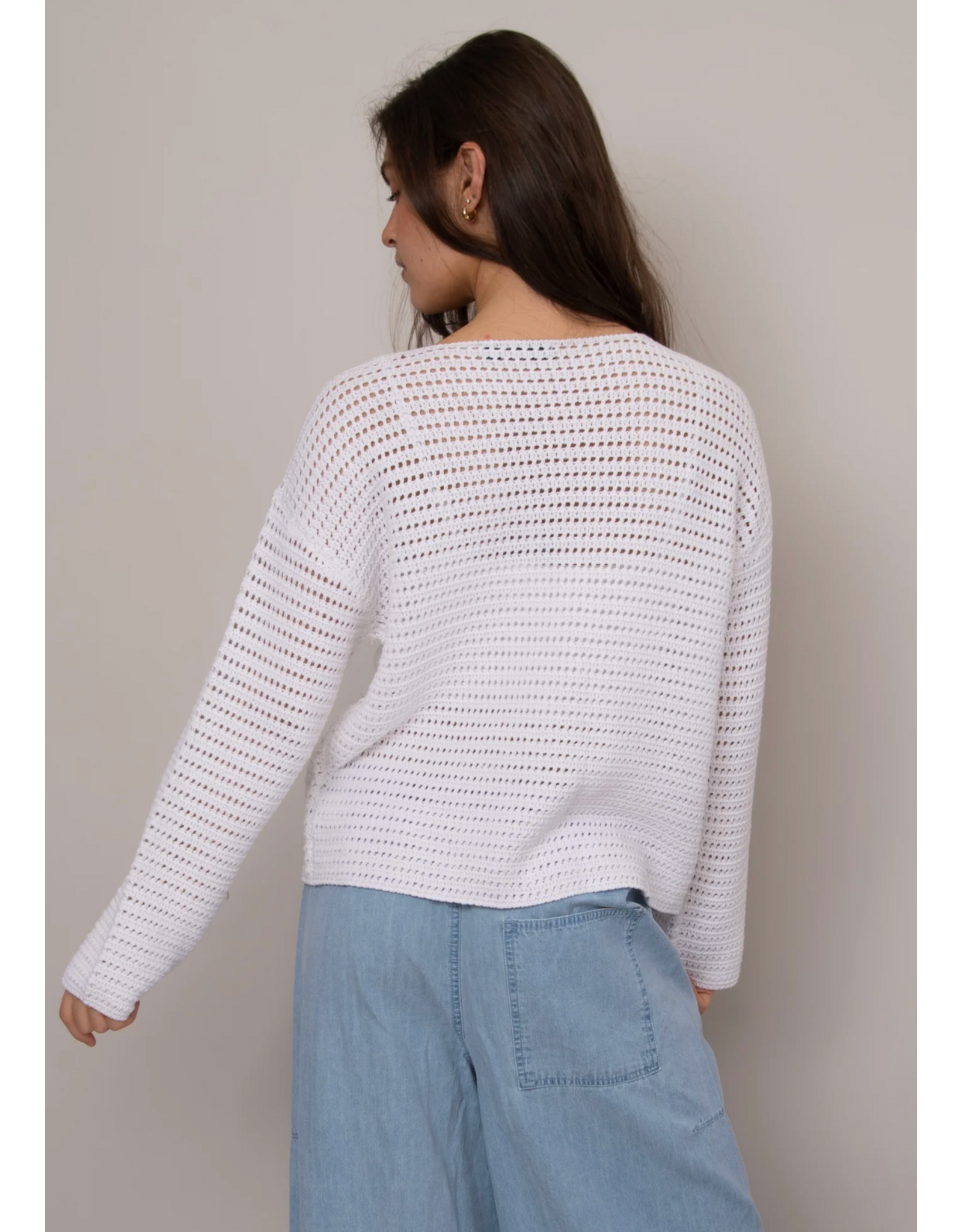 RD Style RD Style - Moana Long Sleeve Henley Neck Pullover (White)