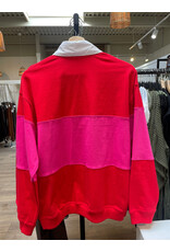 RD Style RD Style - Esther Cotton Soft Knit Long Sleeve Polo (Rouge Magenta)