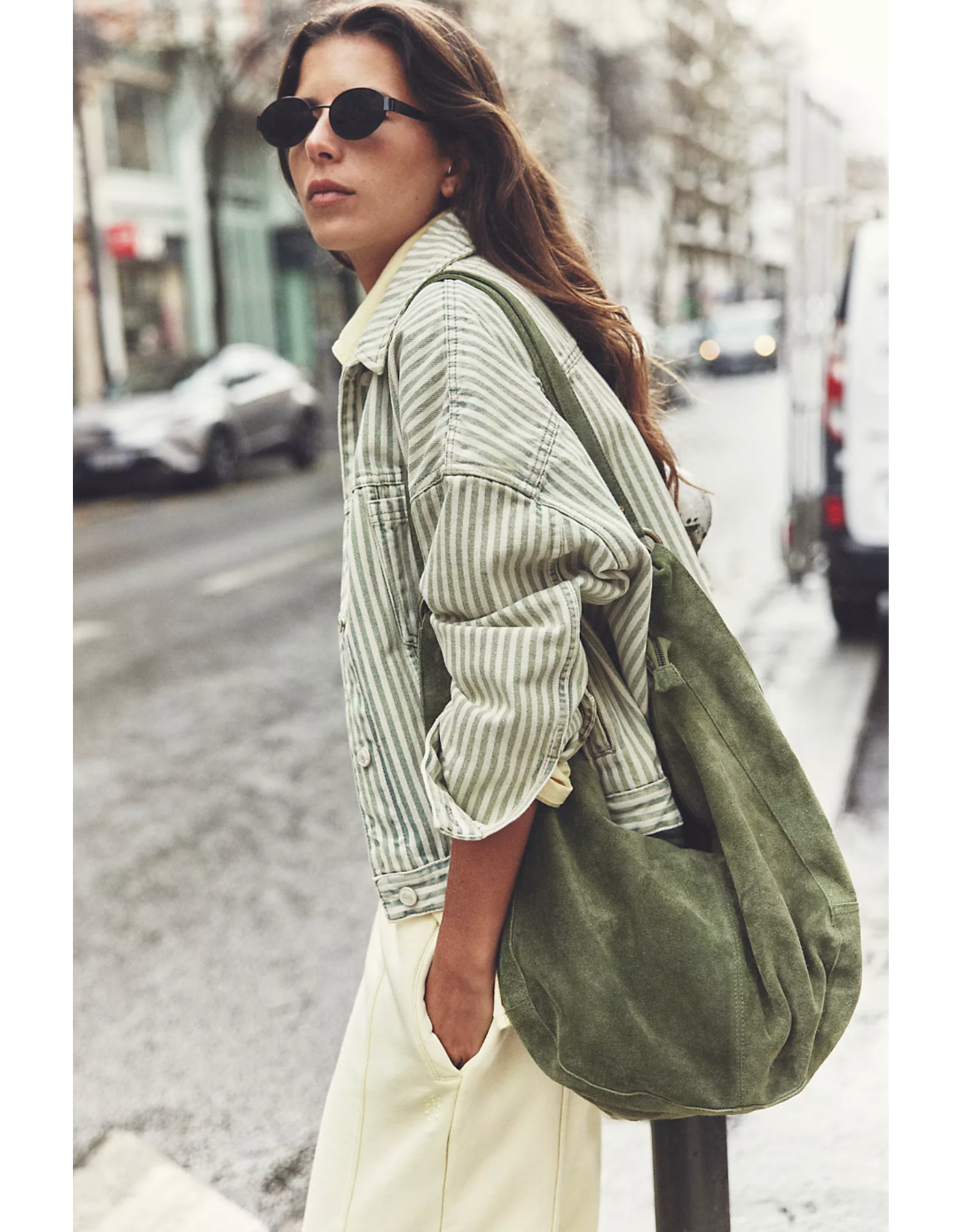 Free people Free People - Roma Suede Tote (Olive Moss)