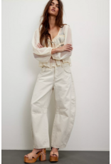 Free people Free People - Good Luck Midrise Barrel Jean (Milk)