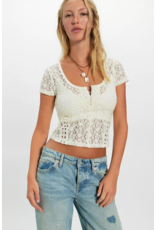 Free people Free People - Claro Lace Tee (Whisper White)