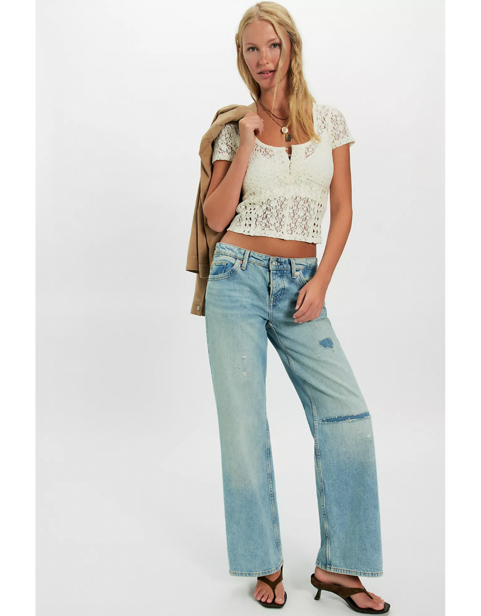 Free people Free People - Claro Lace Tee (Whisper White)