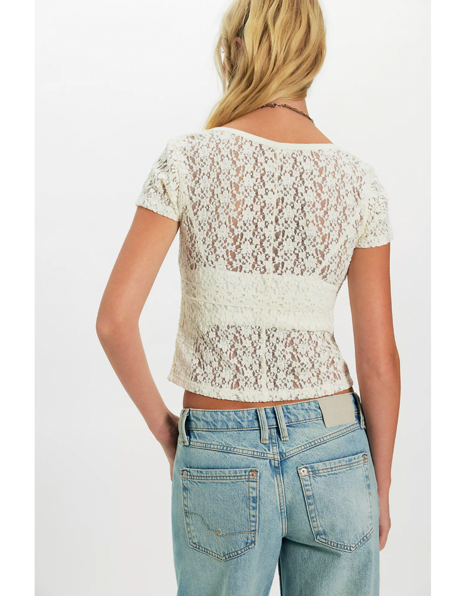Free people Free People - Claro Lace Tee (Whisper White)