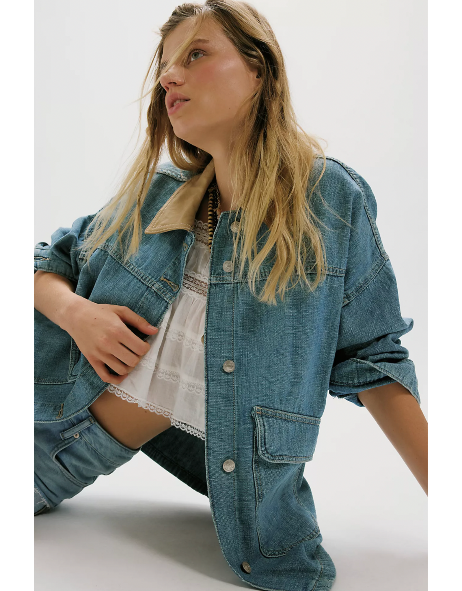 Free people Free People - We The Free Lemon Denim Jacket (Berry Blues)