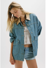 Free people Free People - We The Free Lemon Denim Jacket (Berry Blues)