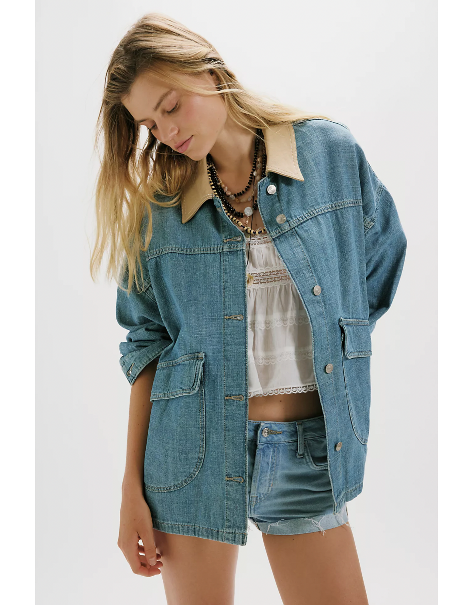 Free people Free People - We The Free Lemon Denim Jacket (Berry Blues)