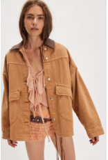Free people Free People - We The Free Lemon Denim Jacket (Meerkat)