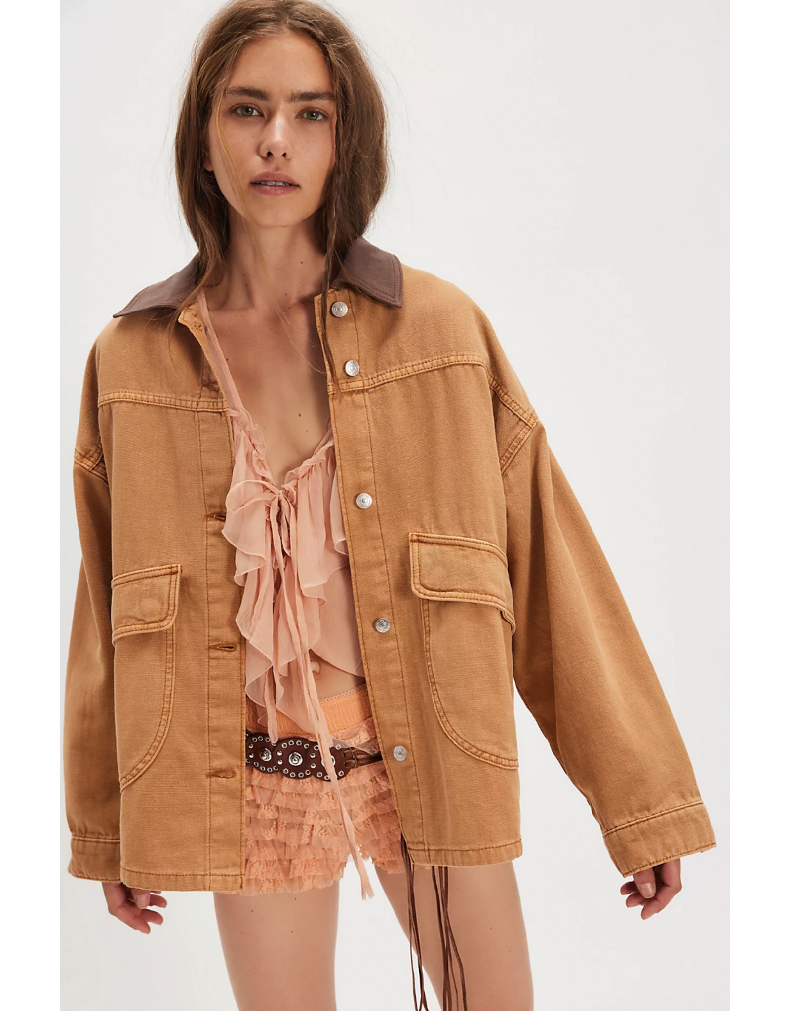 Free people Free People - We The Free Lemon Denim Jacket (Meerkat)