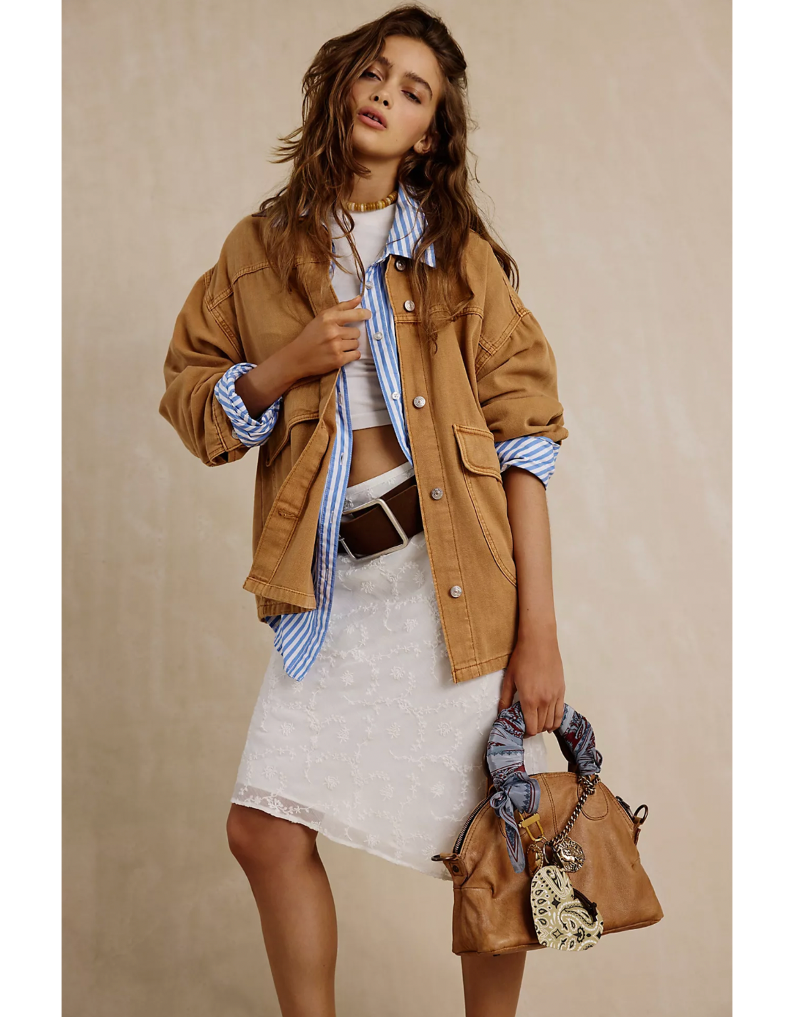 Free people Free People - We The Free Lemon Denim Jacket (Meerkat)