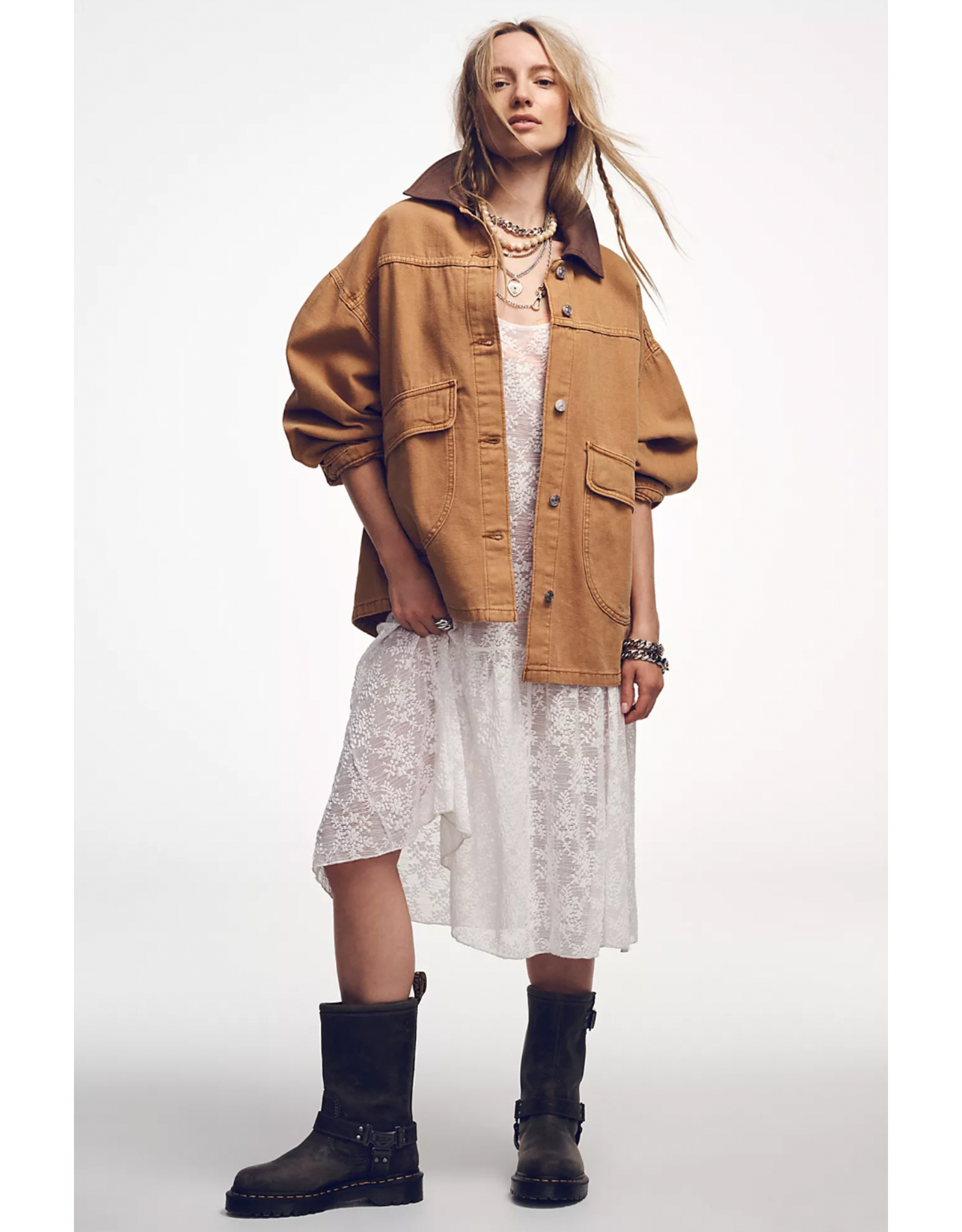 Free people Free People - We The Free Lemon Denim Jacket (Meerkat)