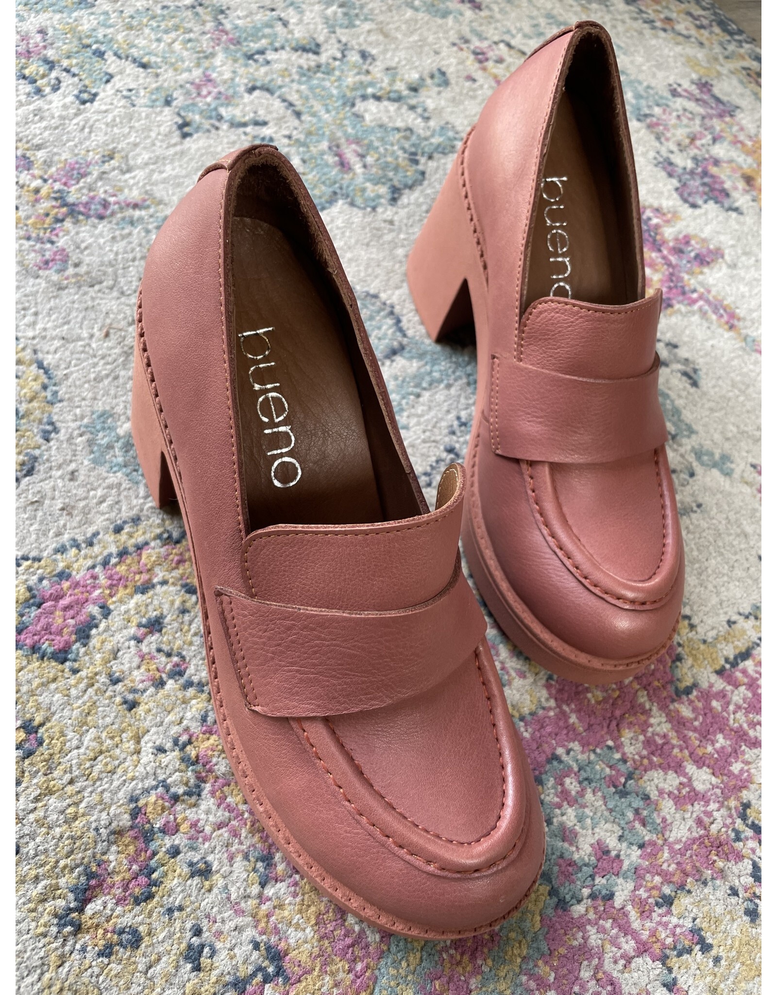 Bueno Bueno - Minty Heeled Loafer (Rose Brown)