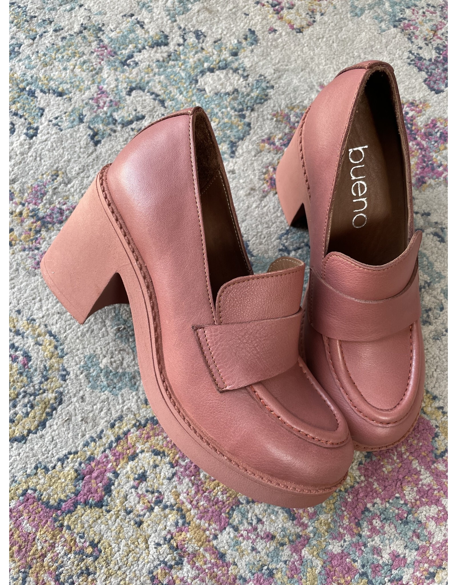 Bueno Bueno - Minty Heeled Loafer (Rose Brown)