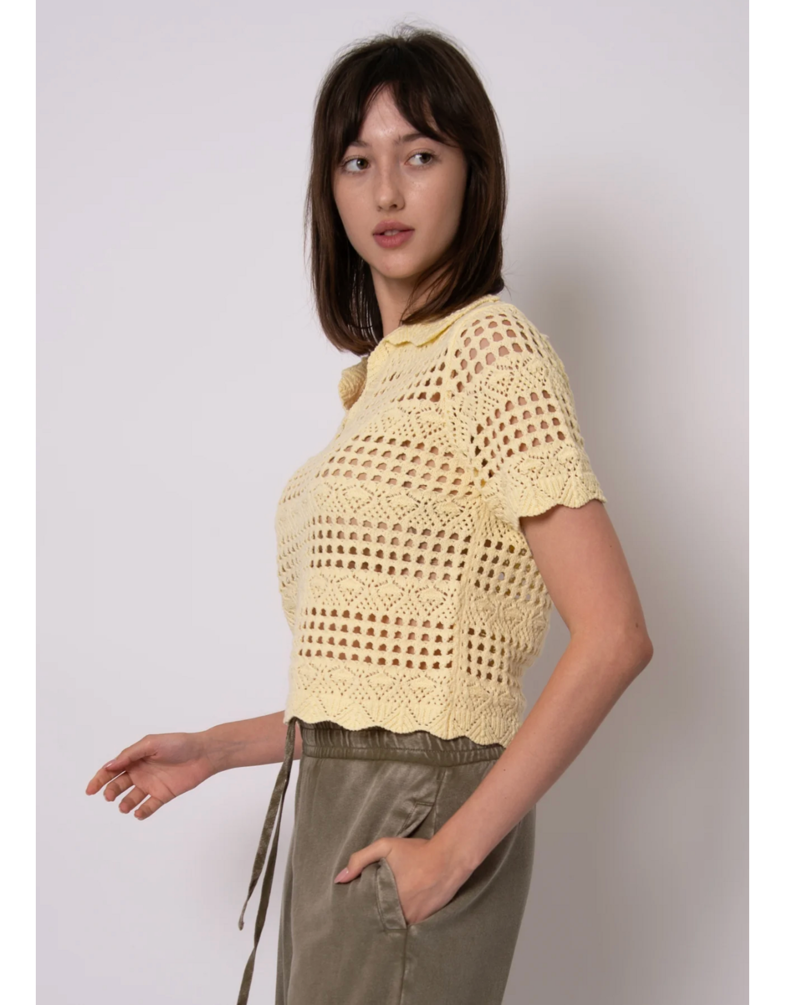RD Style RD Style - Johnny Short Sleeve Sweater (Light Yellow)
