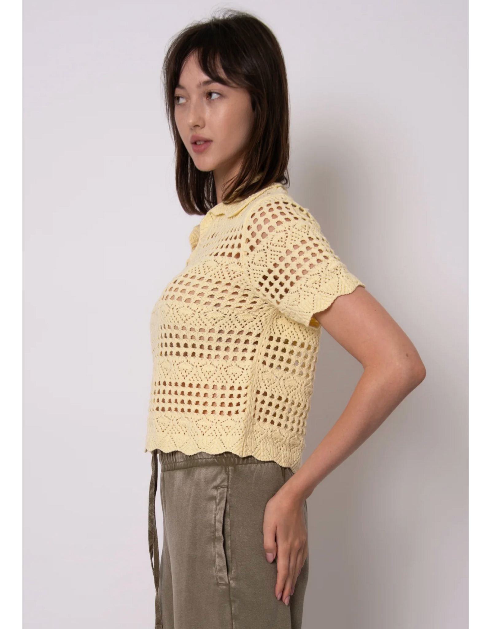 RD Style RD Style - Johnny Short Sleeve Sweater (Light Yellow)