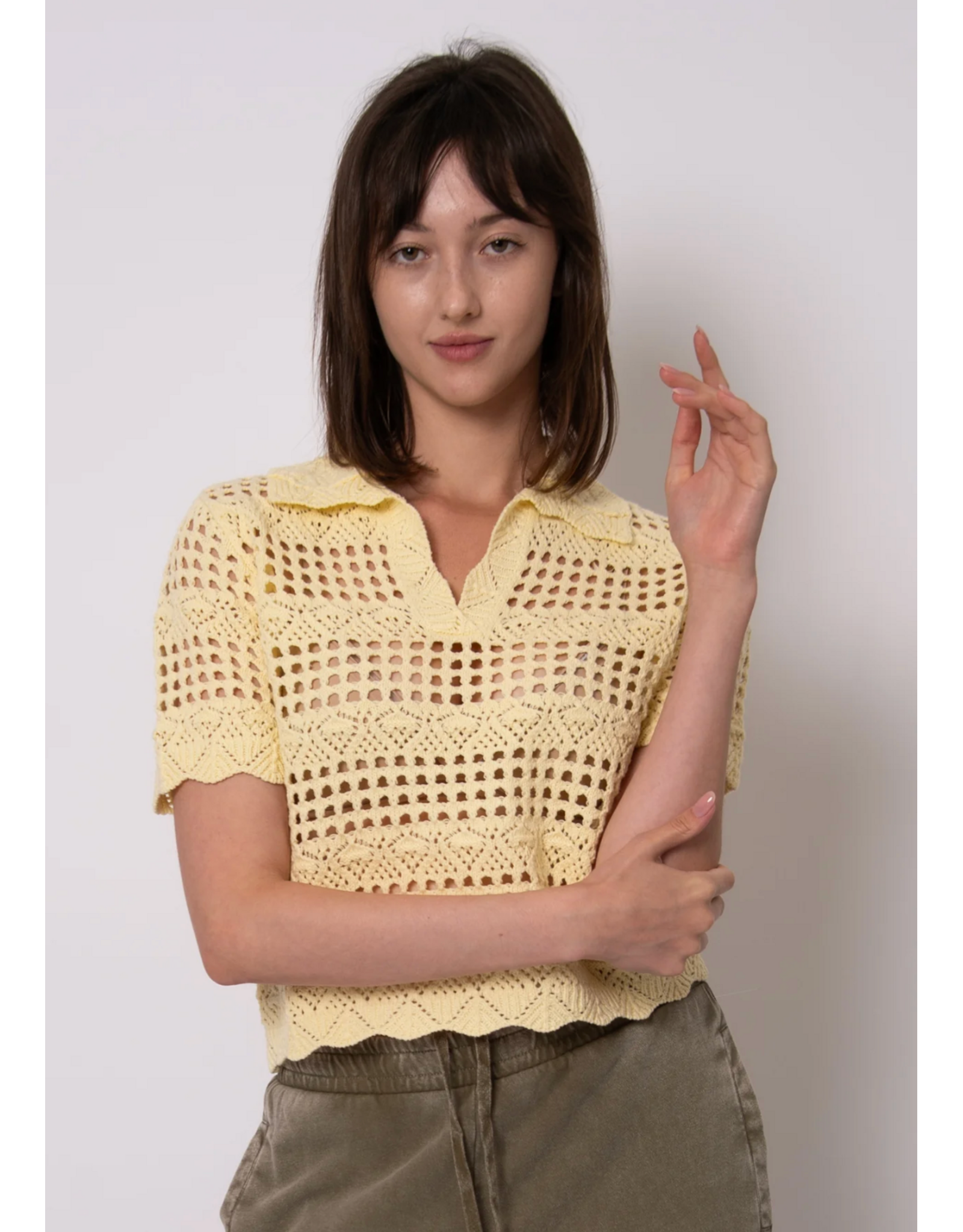 RD Style RD Style - Johnny Short Sleeve Sweater (Light Yellow)