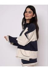 RD Style RD Style - Camille Stripe Half Zip Top (Navy)