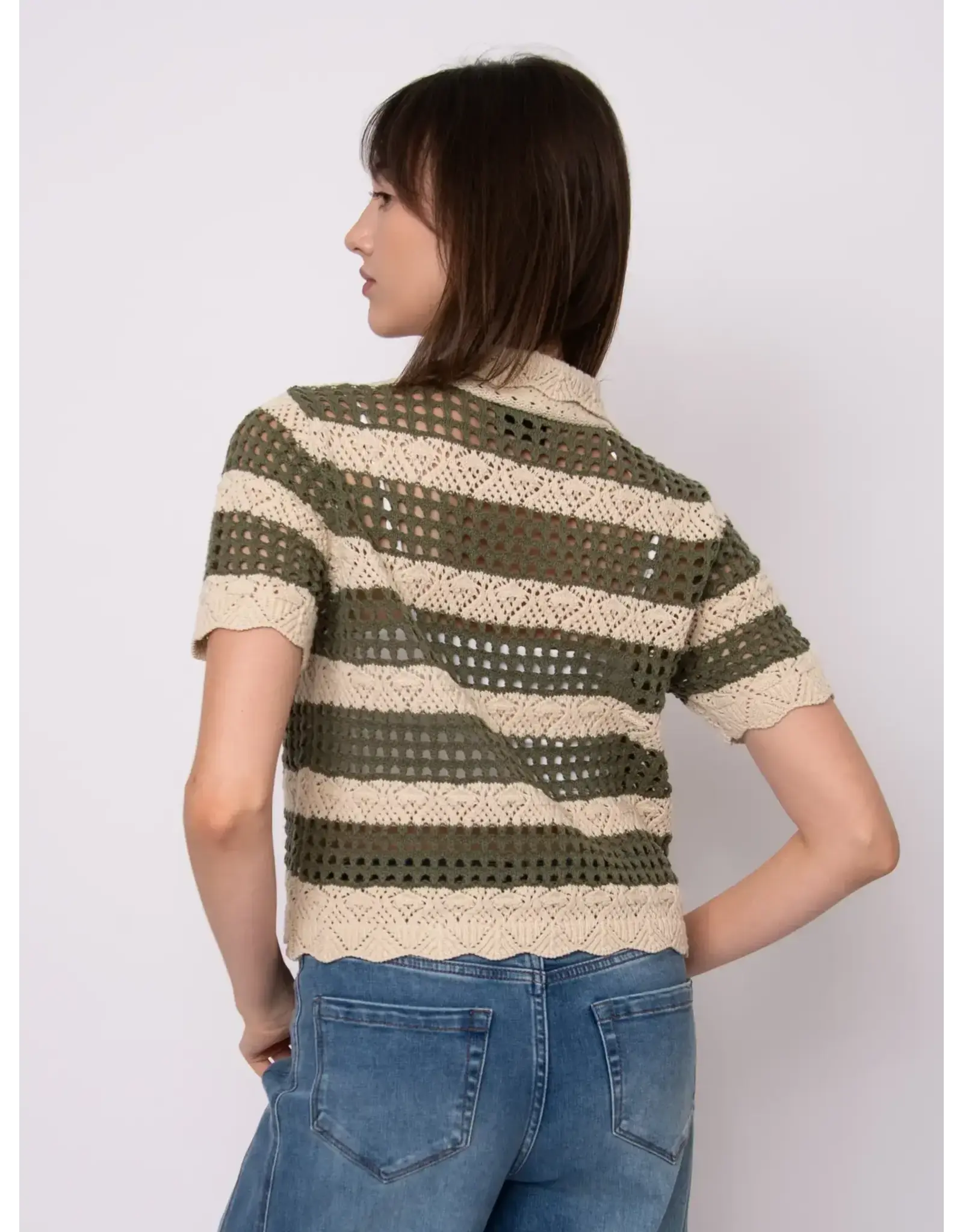 RD Style RD Style - Della Short Sleeve Johnny (Cream/Olive)