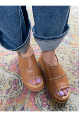 Django and Juliette Django & Juliette - Carlenet Leather Sandal (Dark Tan - Champagne)