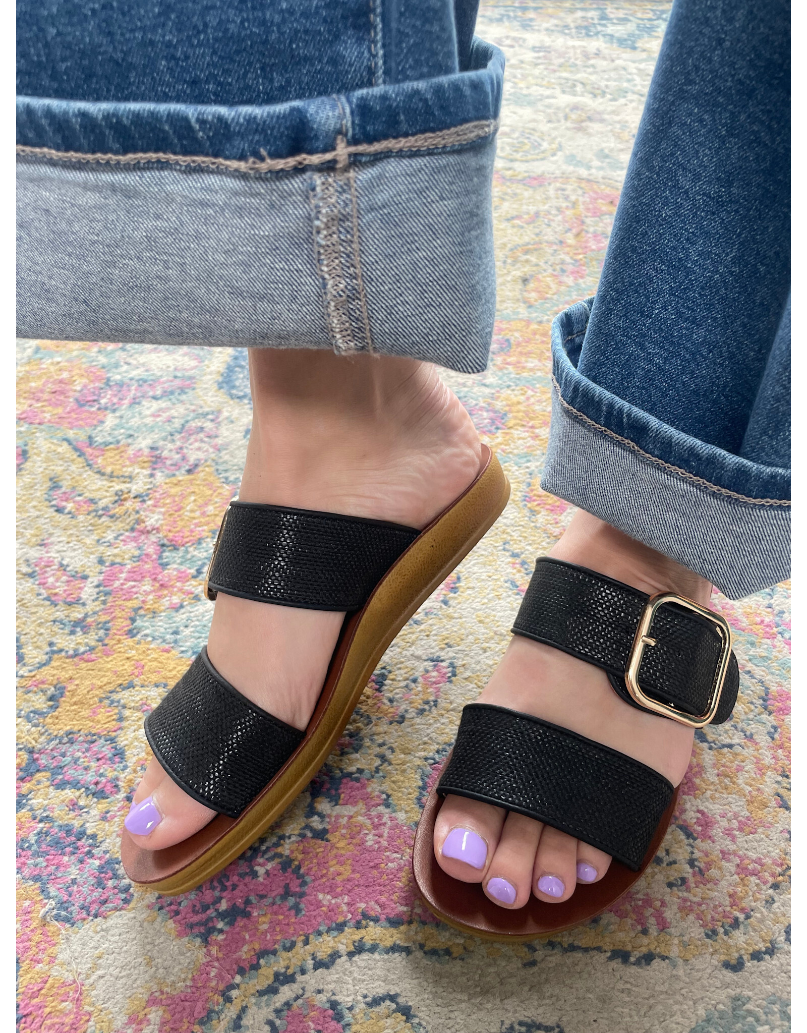 Los Cabos Los Cabos - Doti (Black Raffia)