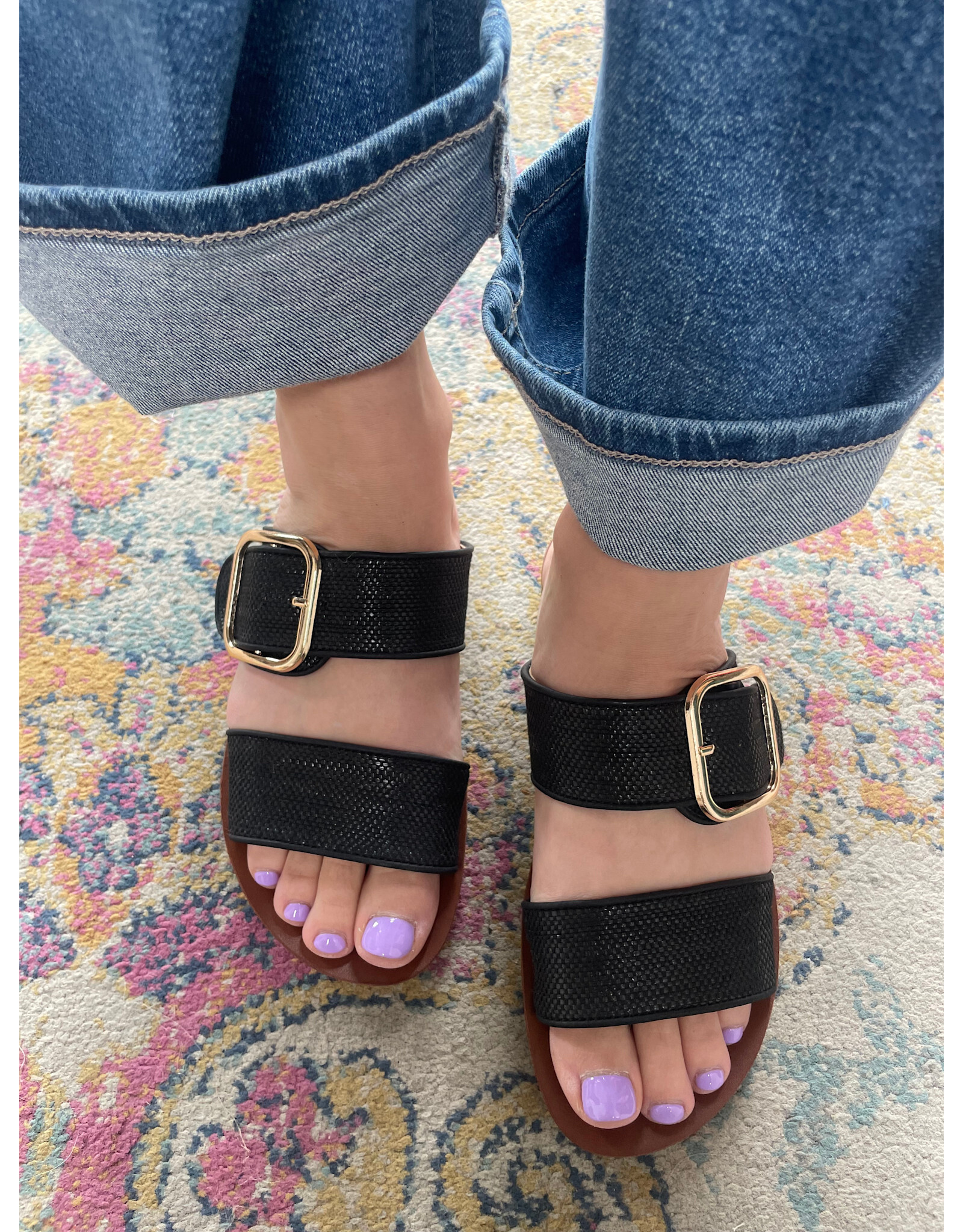 Los Cabos Los Cabos - Doti (Black Raffia)