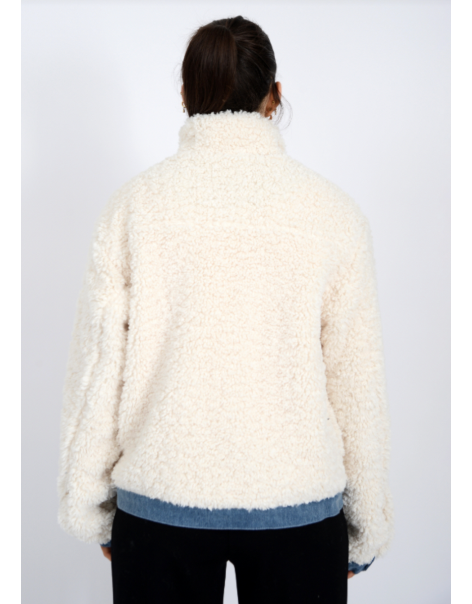 RD Style RD Style - Paddy Zip Front Sherpa (Cream / Denim)